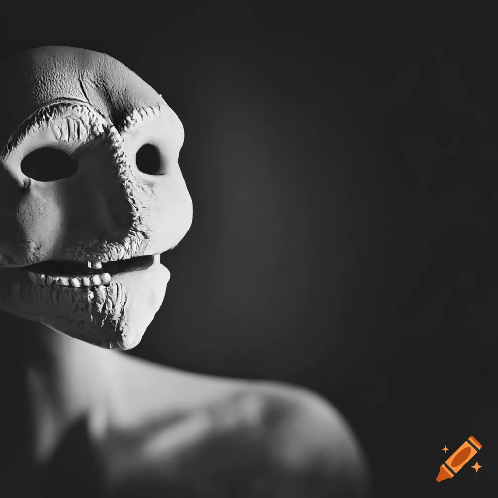 image of a mysterious animal mask figure in a dream world