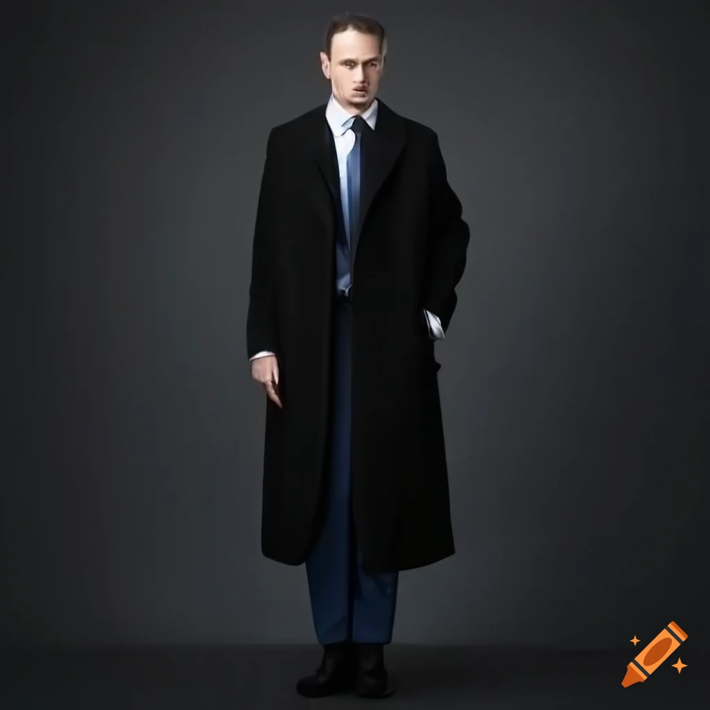 Man in traditional dress with brown shoes and blue pants