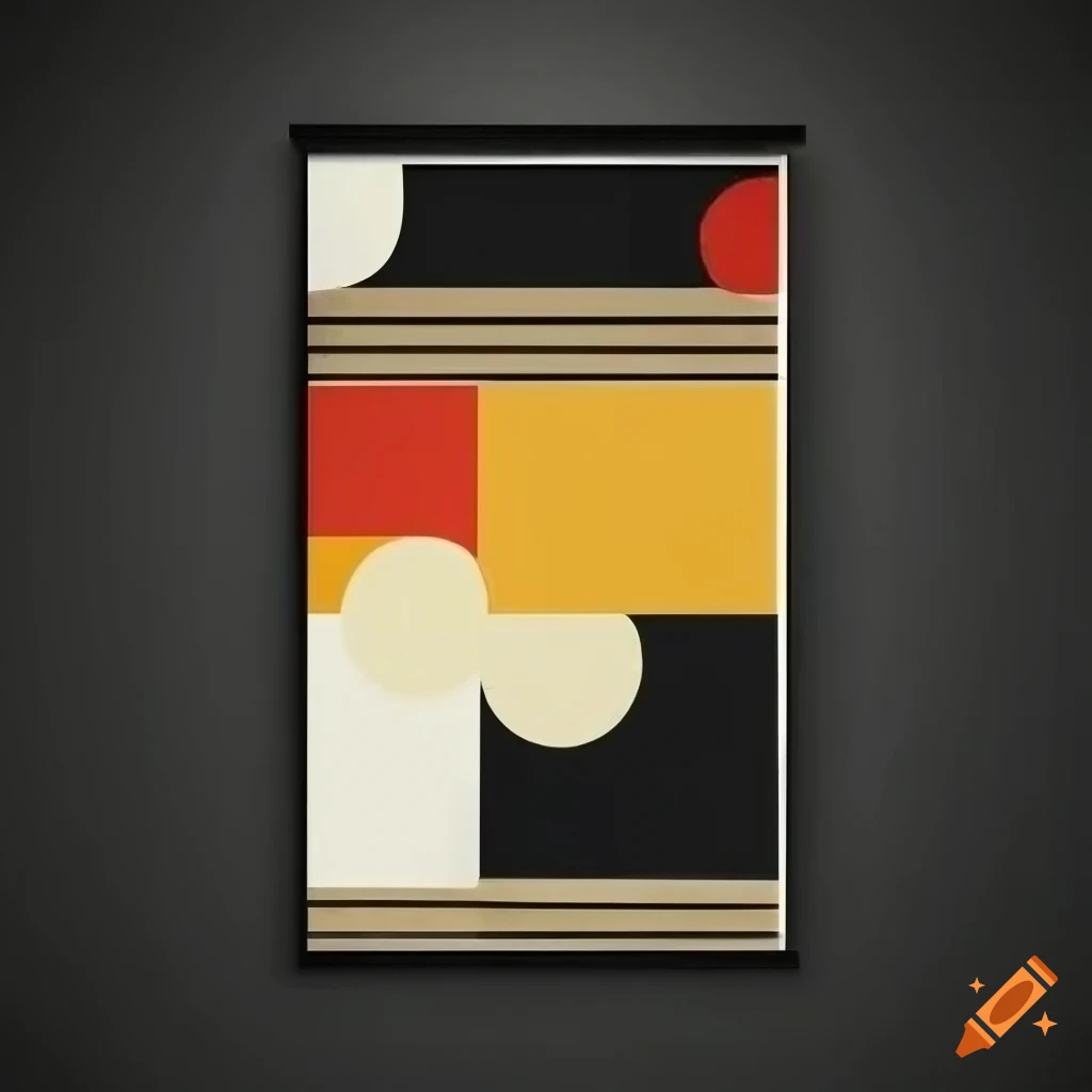 elegant black Bauhaus poster