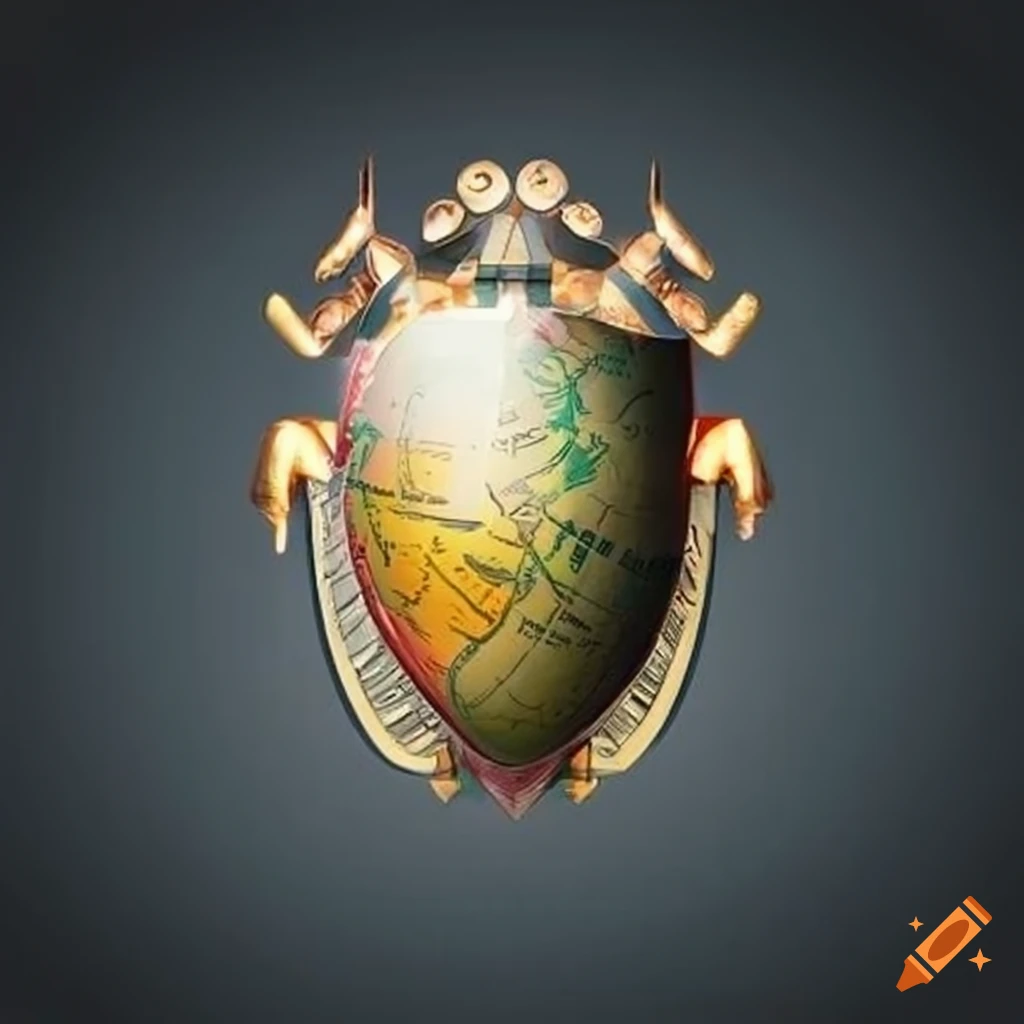 shield with hands reaching out, globe symbolizing international activities
