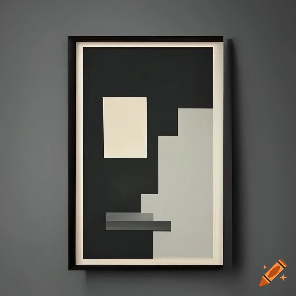 elegant black Bauhaus poster