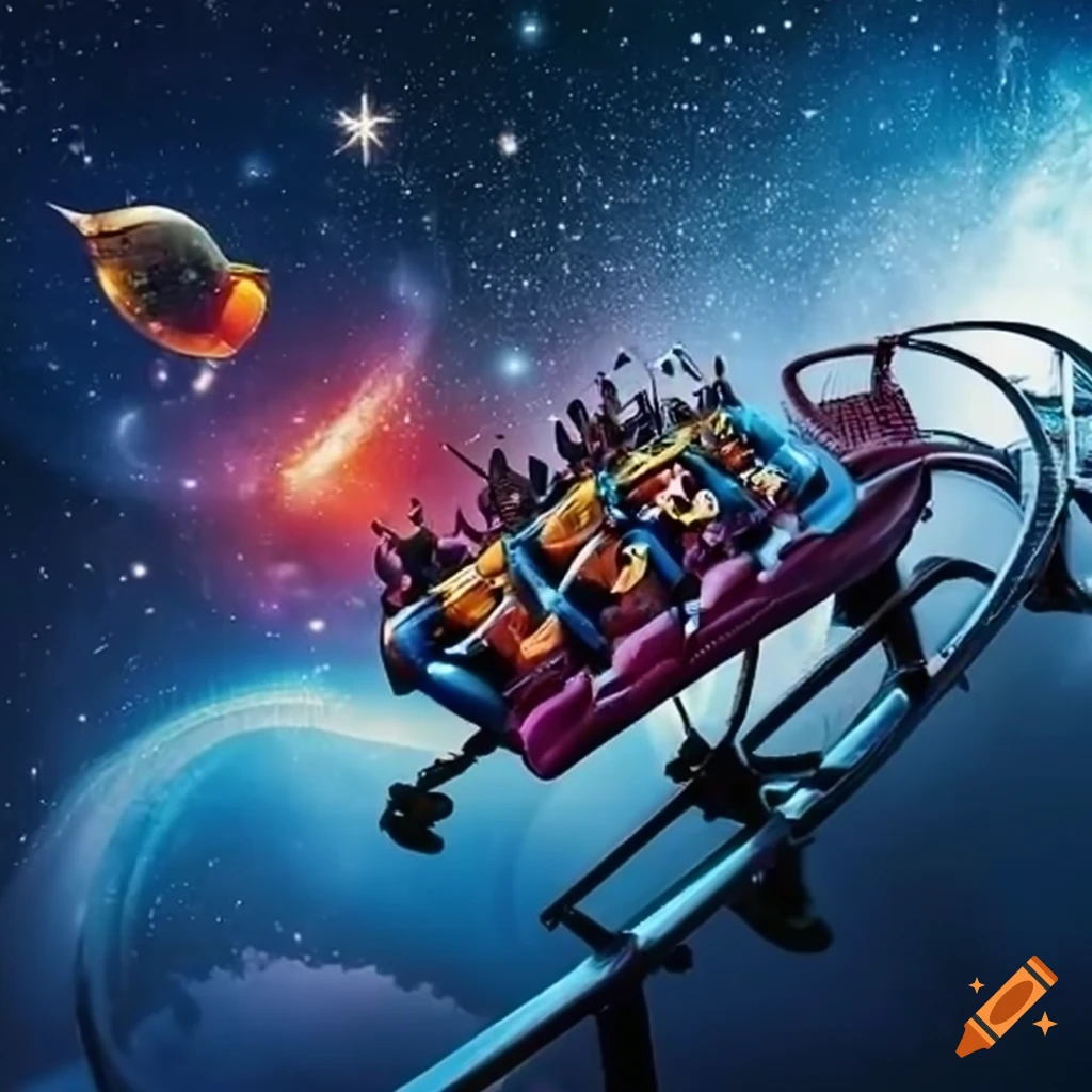 roller coaster with a space theme