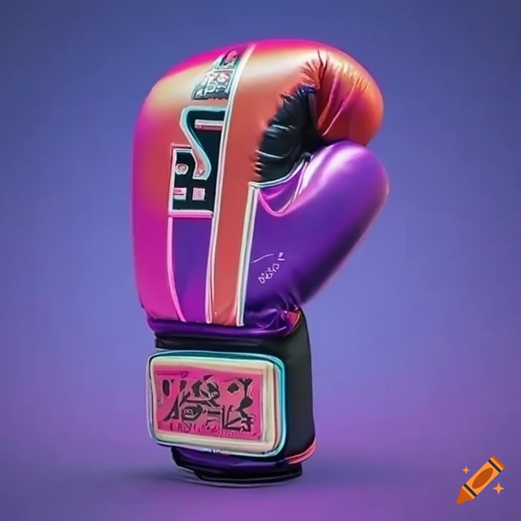 Realistic vaporwave boxing gloves on Craiyon