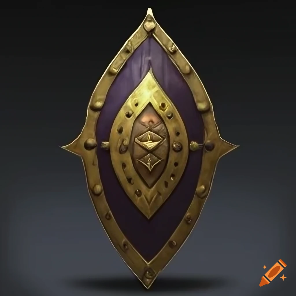 golden shield for RPG game