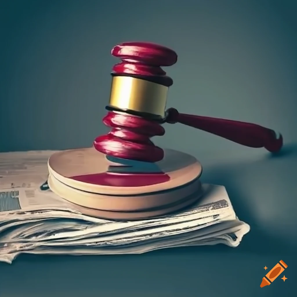 gavel on stack of newspapers