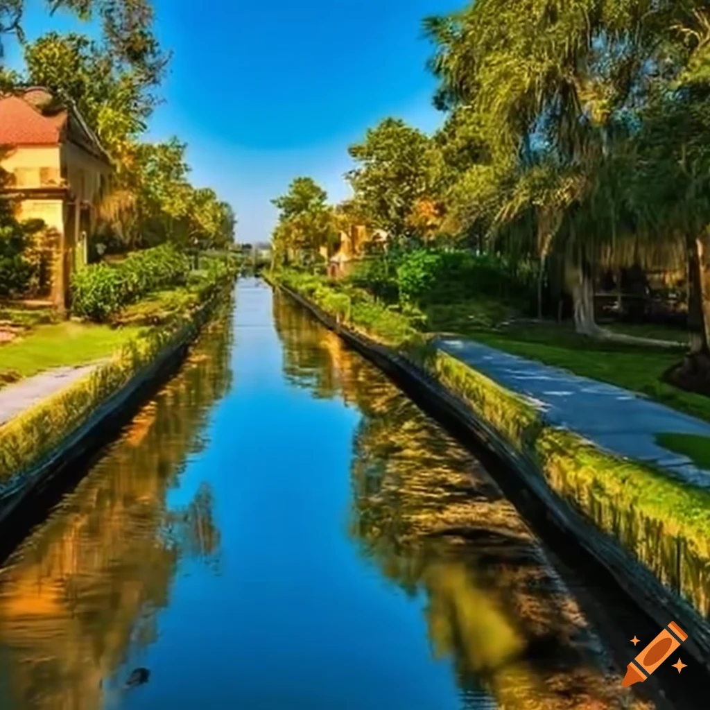 walkway leading to a neighborhood by a Florida canal