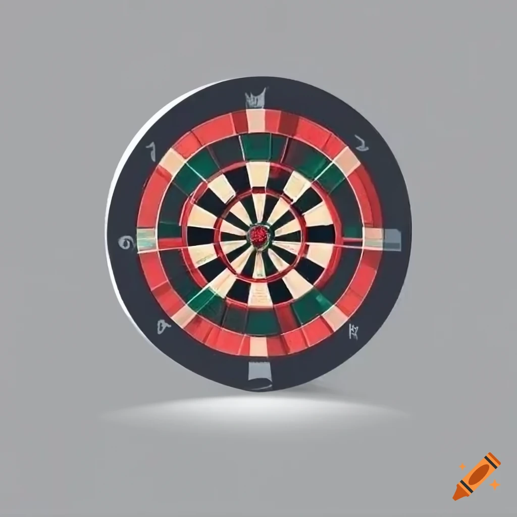 stylish darts logo on white background