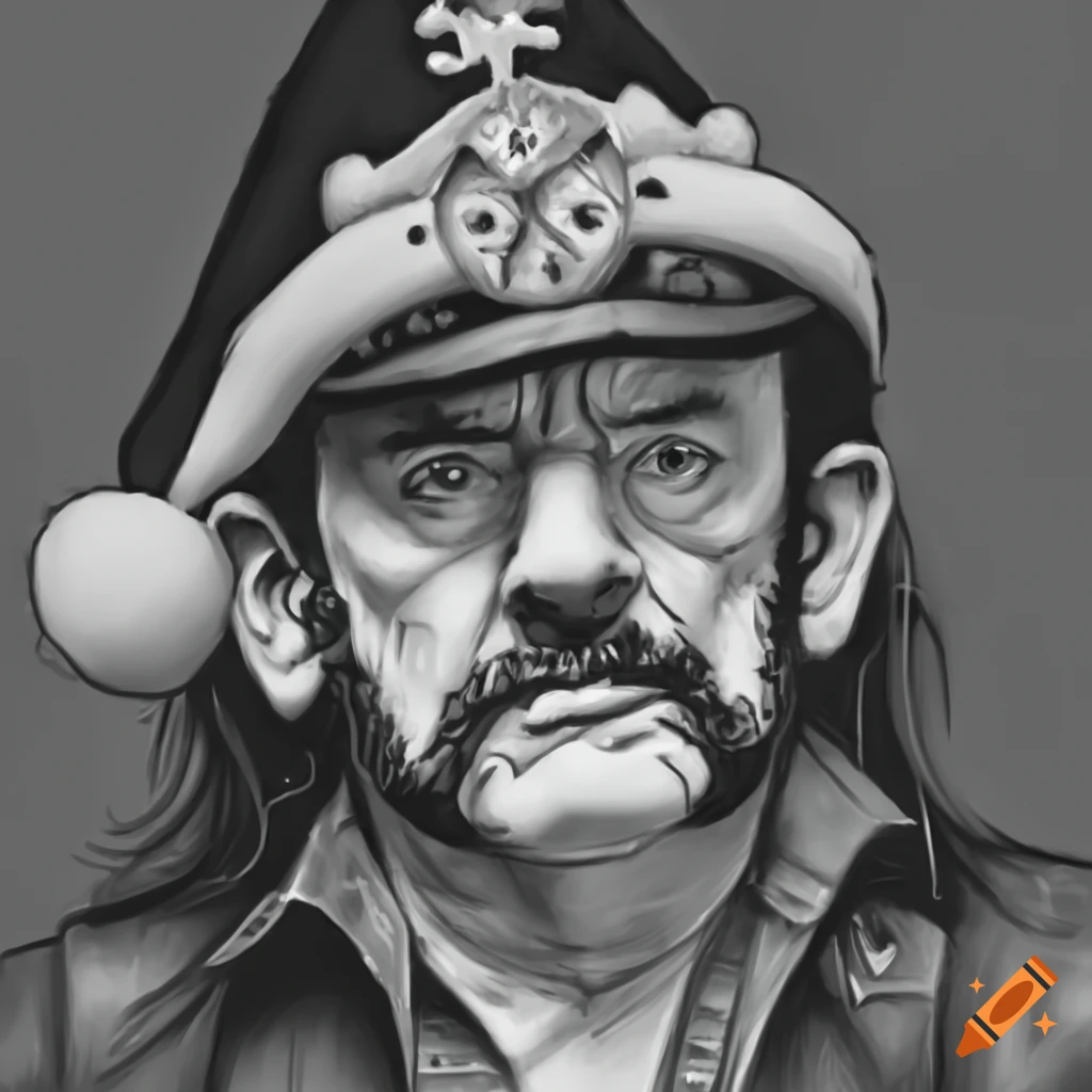 Lemmy Kilmister in Santa hat
