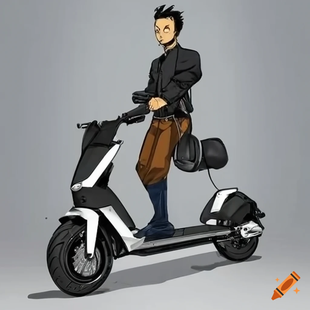 image of a person riding an electric scooter