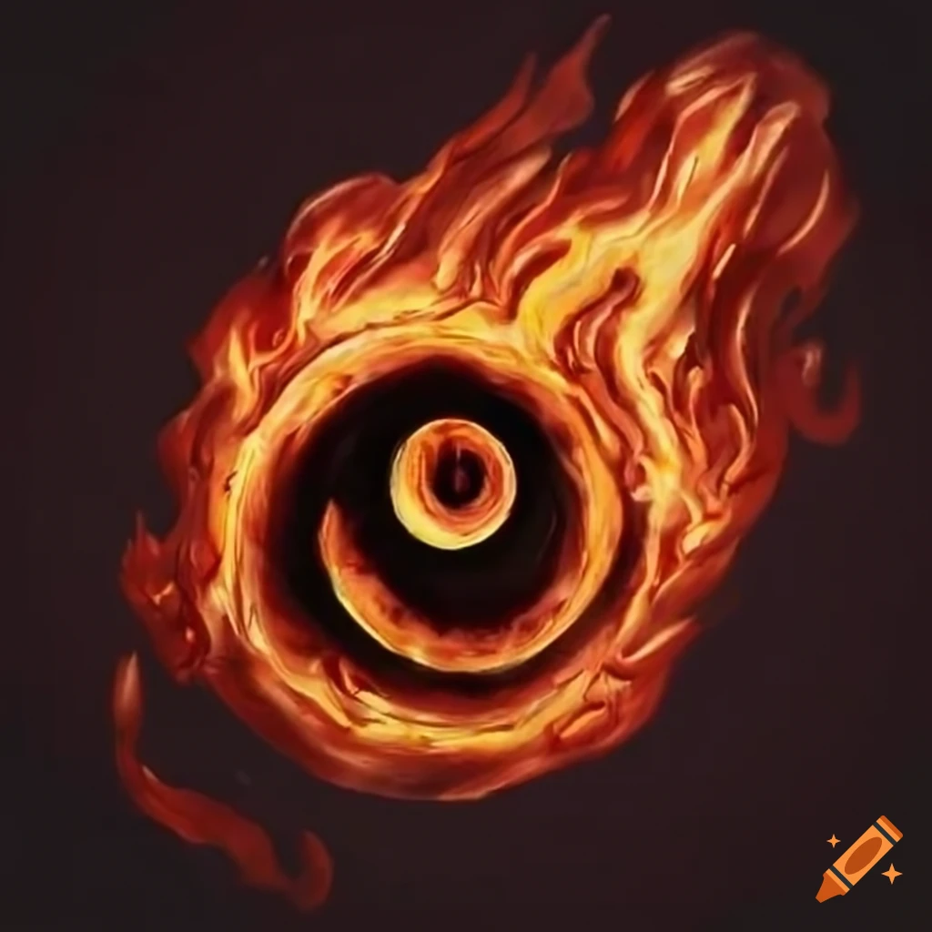 flaming Uzumaki clan symbol