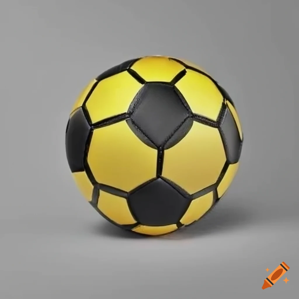 Yellow and black triangular soccer ball design
