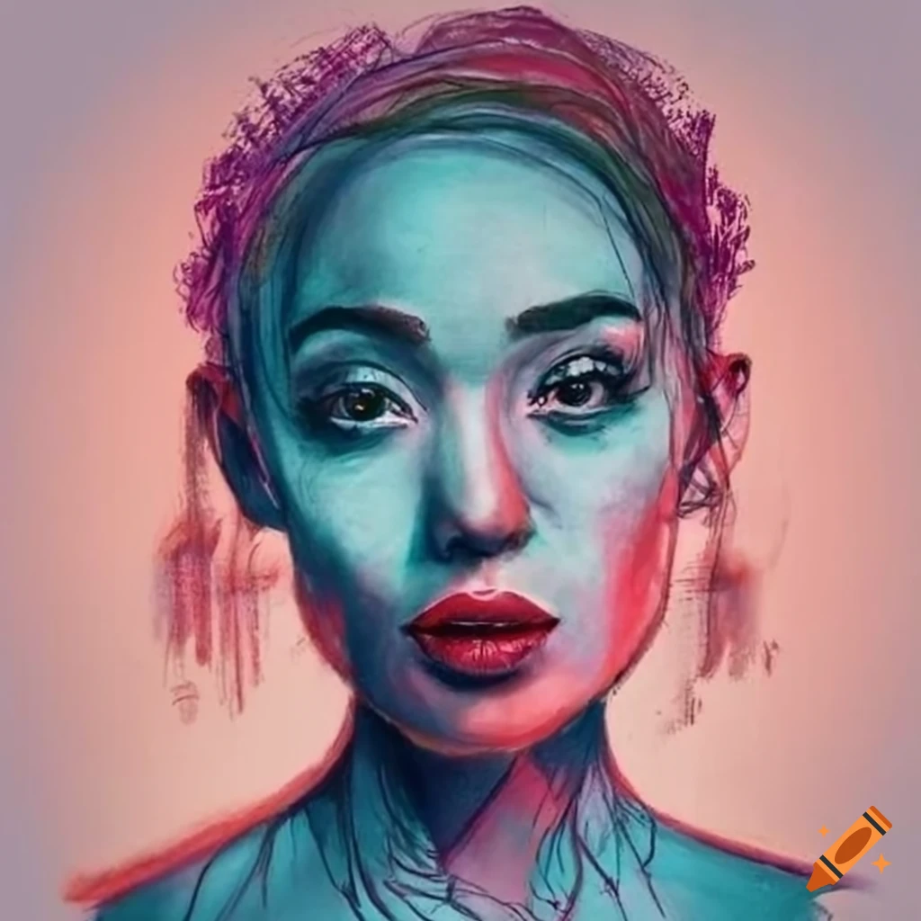 artistic illustration of a strong and resilient woman