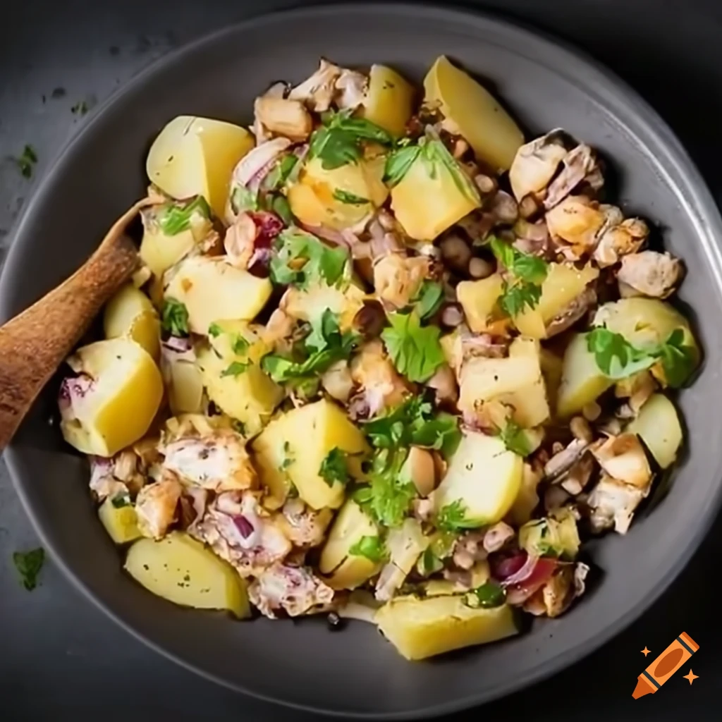 chicken lentil potato salad