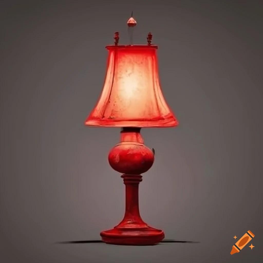 Red vintage lamp