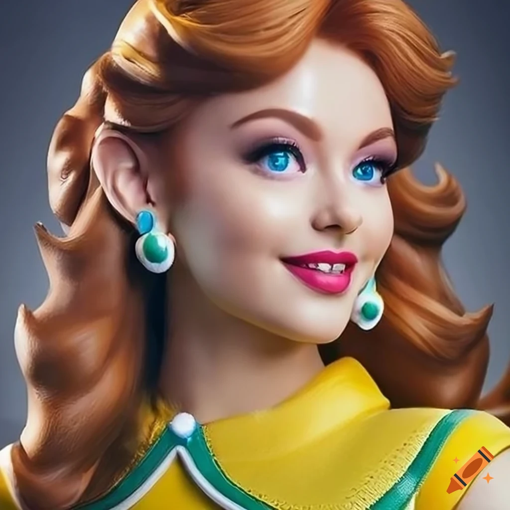 hyper-realistic portrait of Princess Daisy from Marvel comics