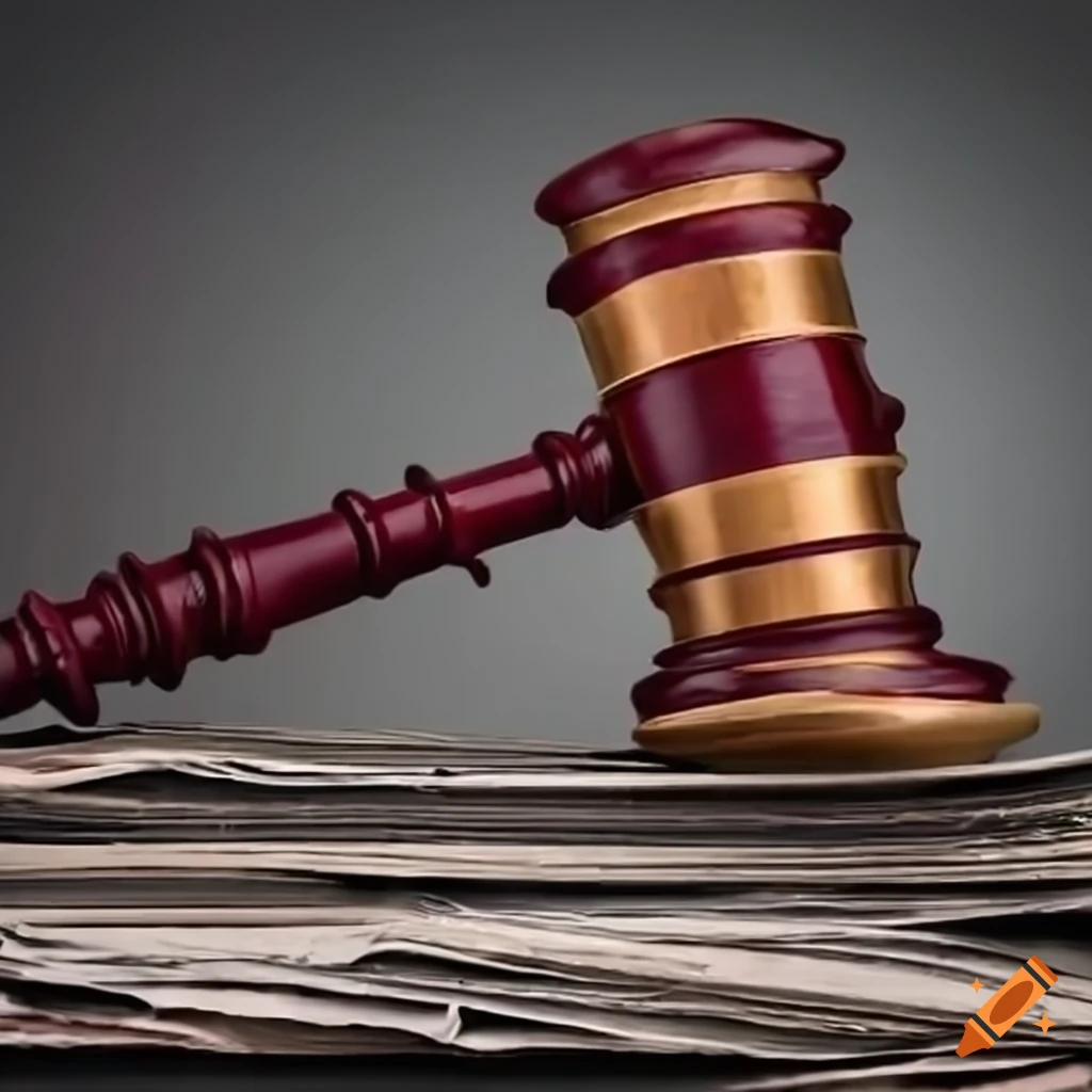 gavel on stack of newspapers