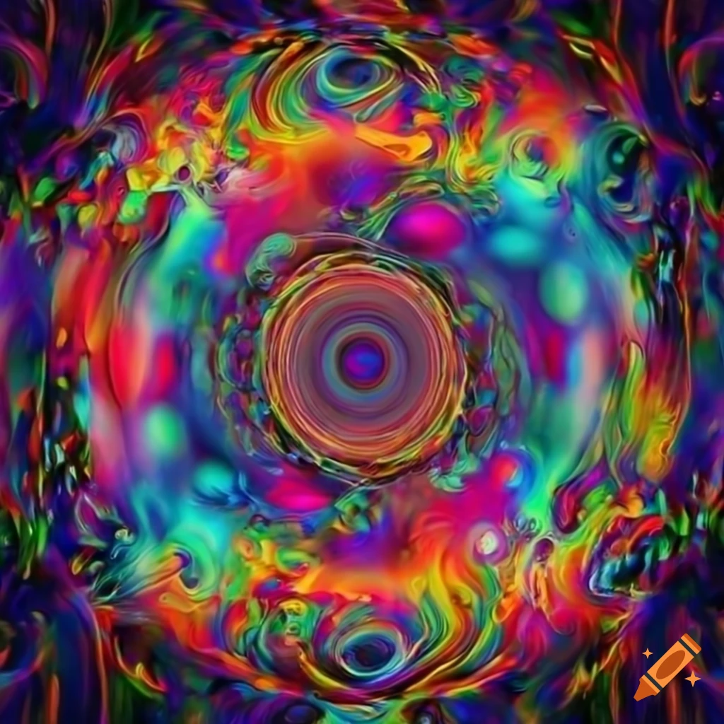 Colorful abstract artwork with loops and chains on Craiyon