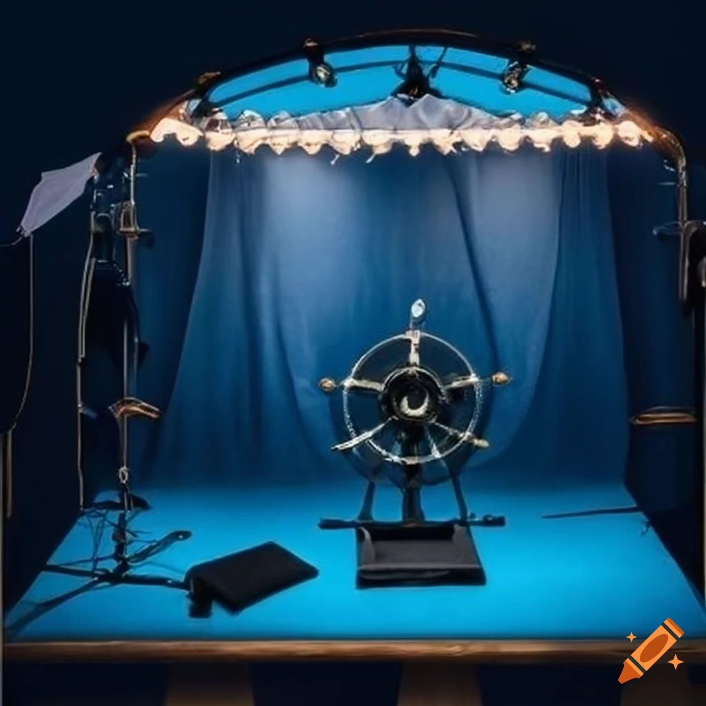 photobooth with a marine theme and steering wheel