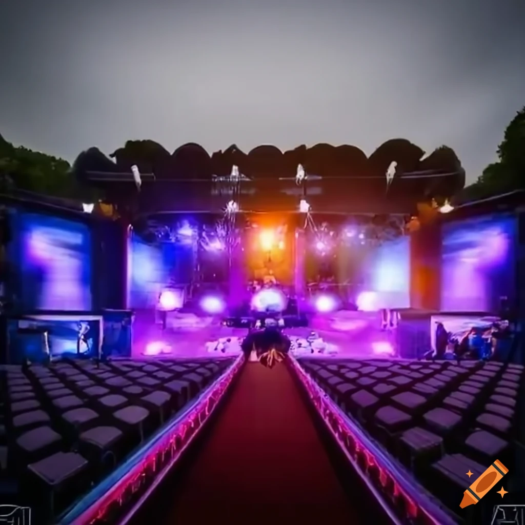 night-view-of-a-theme-park-show-stage
