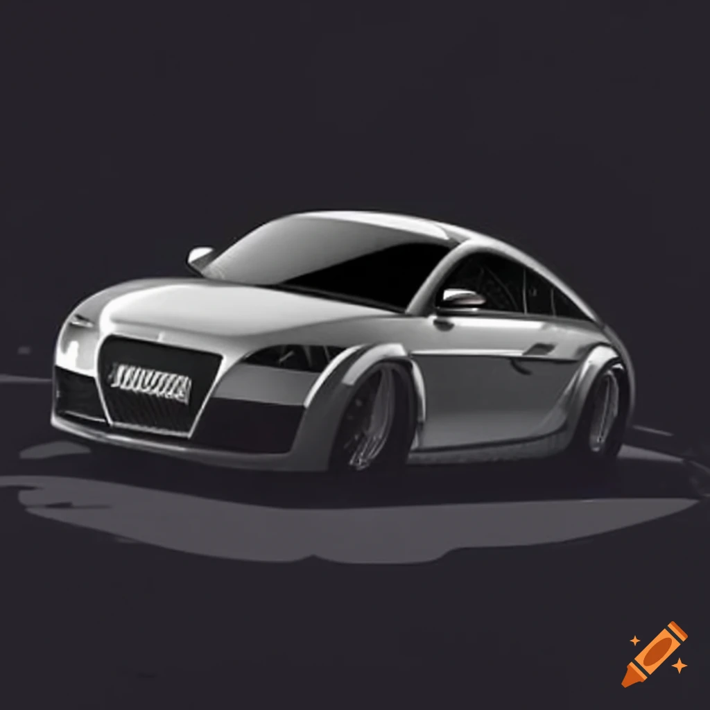 photo verticale d'une Audi TT 2009 sur un circuit