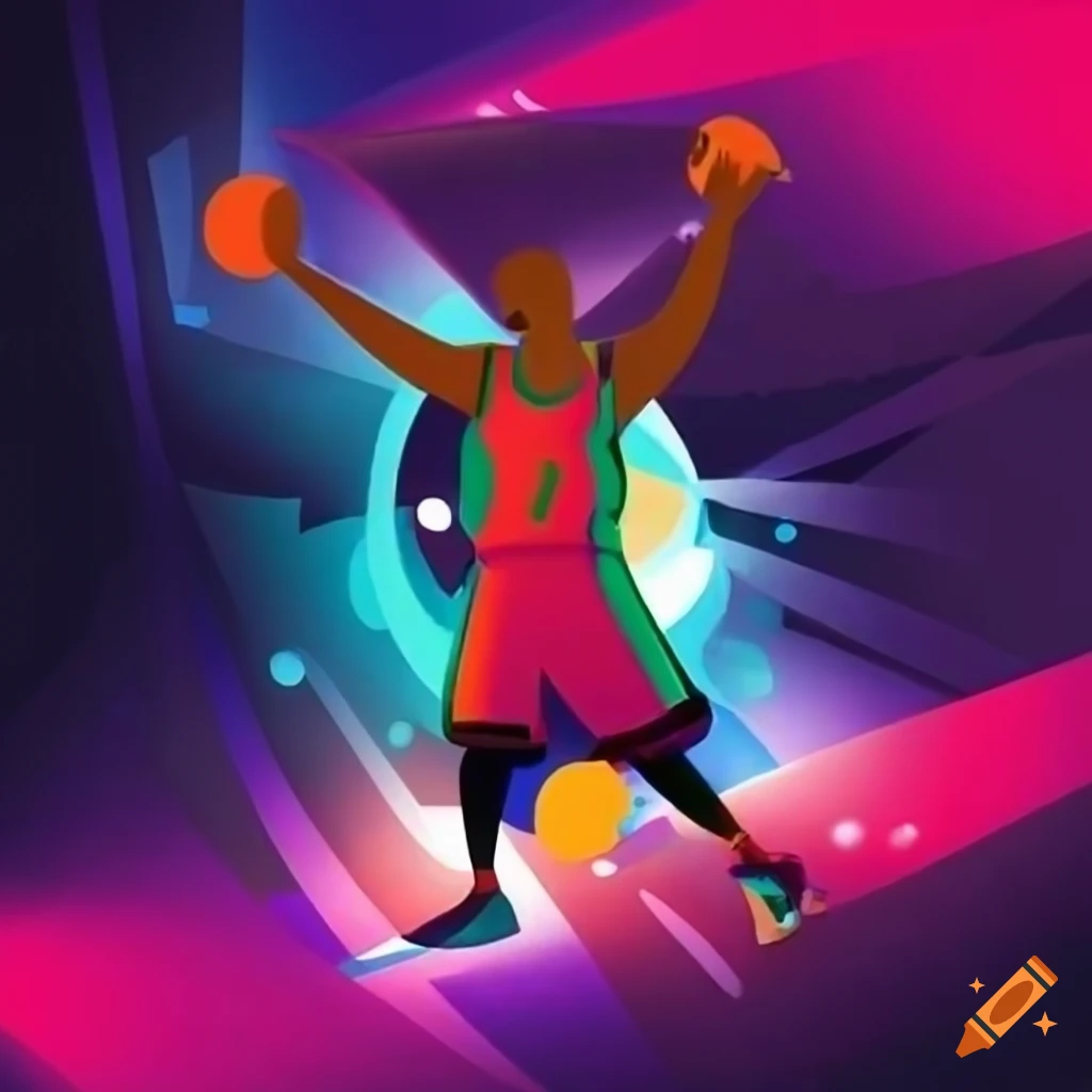Abstract space jam background with sports style