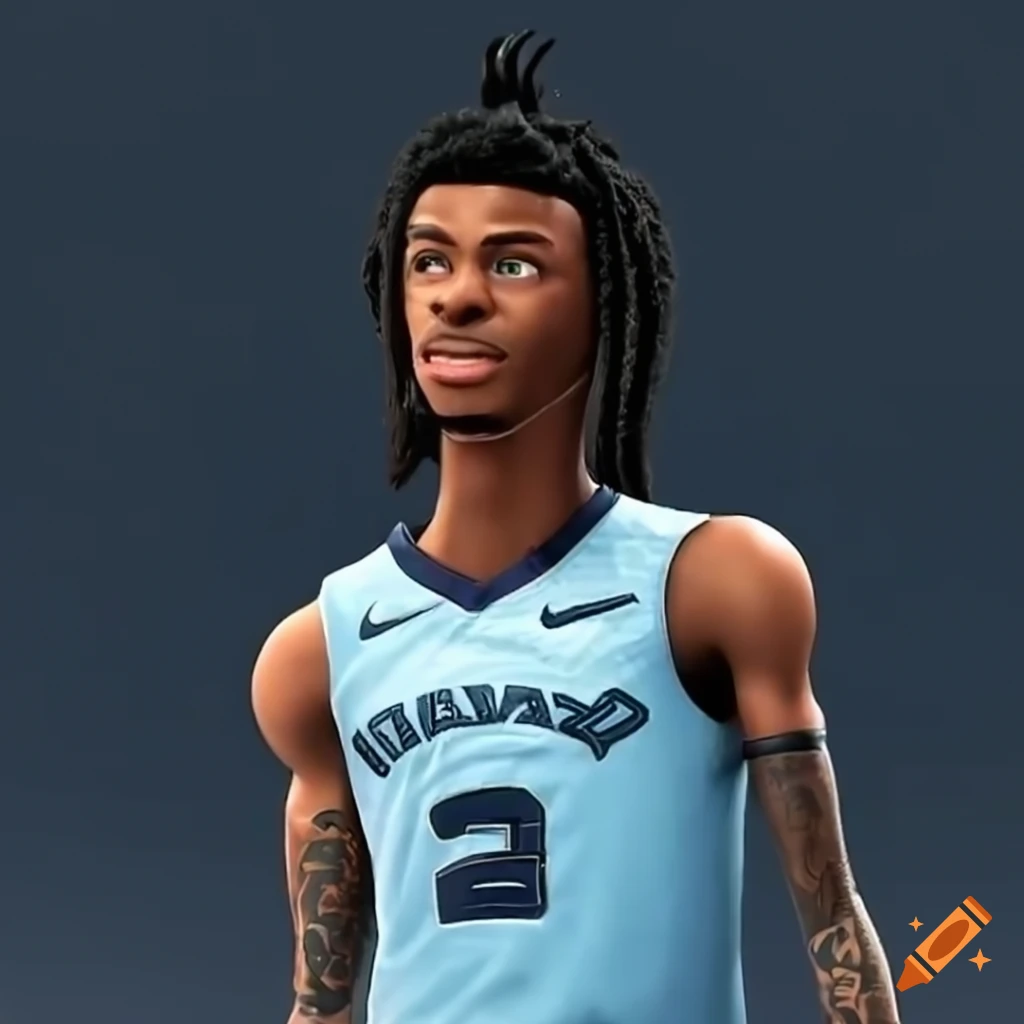 Animated 3d character of ja morant