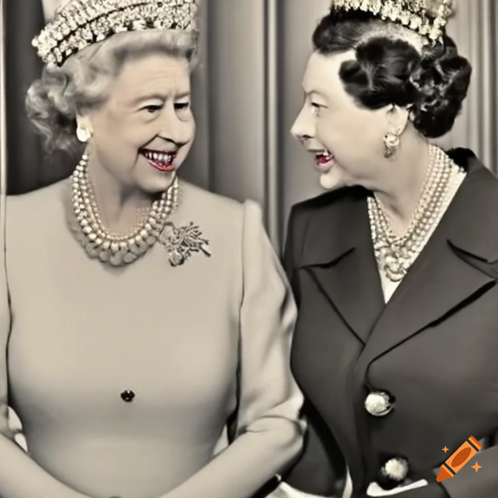 Portrait of two queen elizabeths