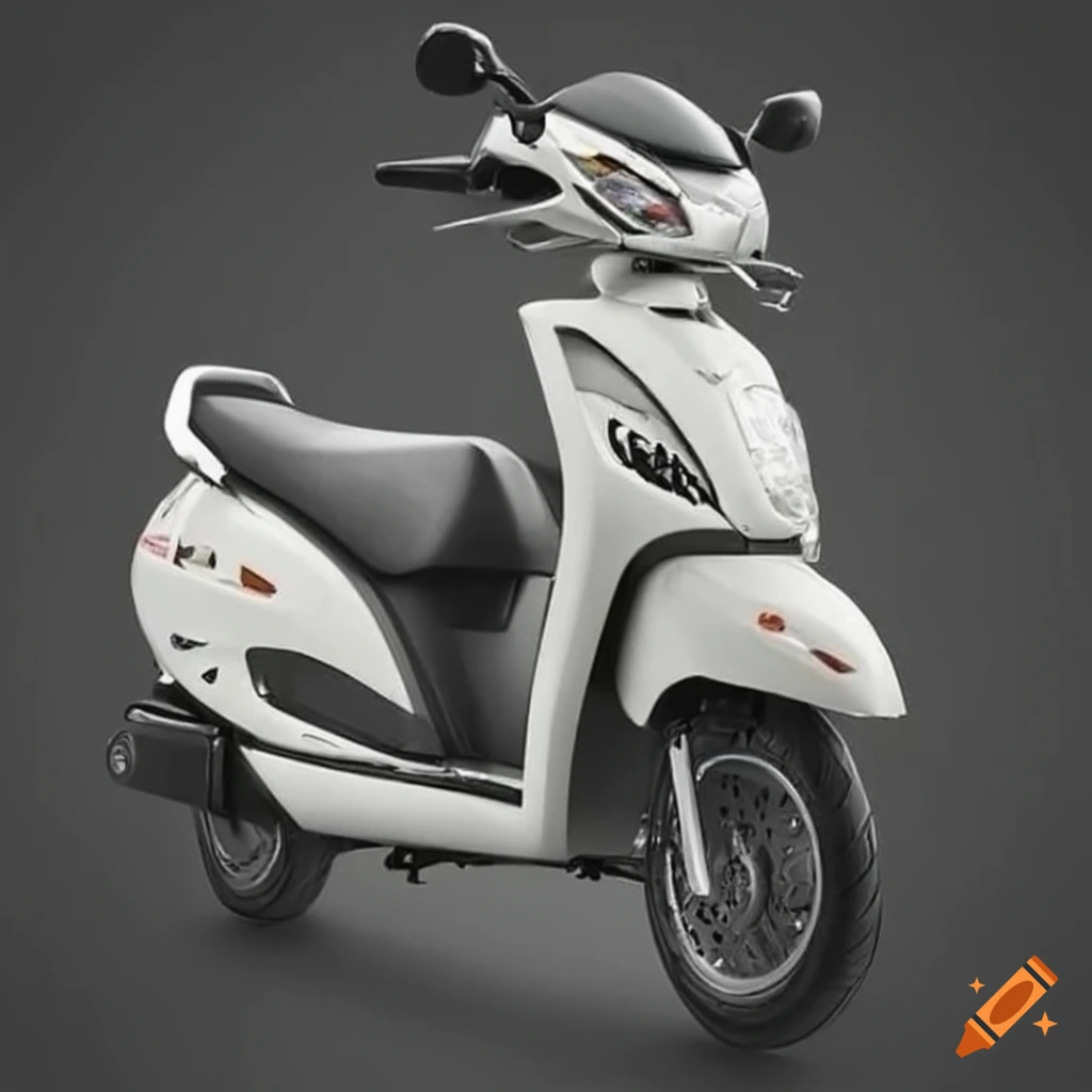 white modified Activa scooter