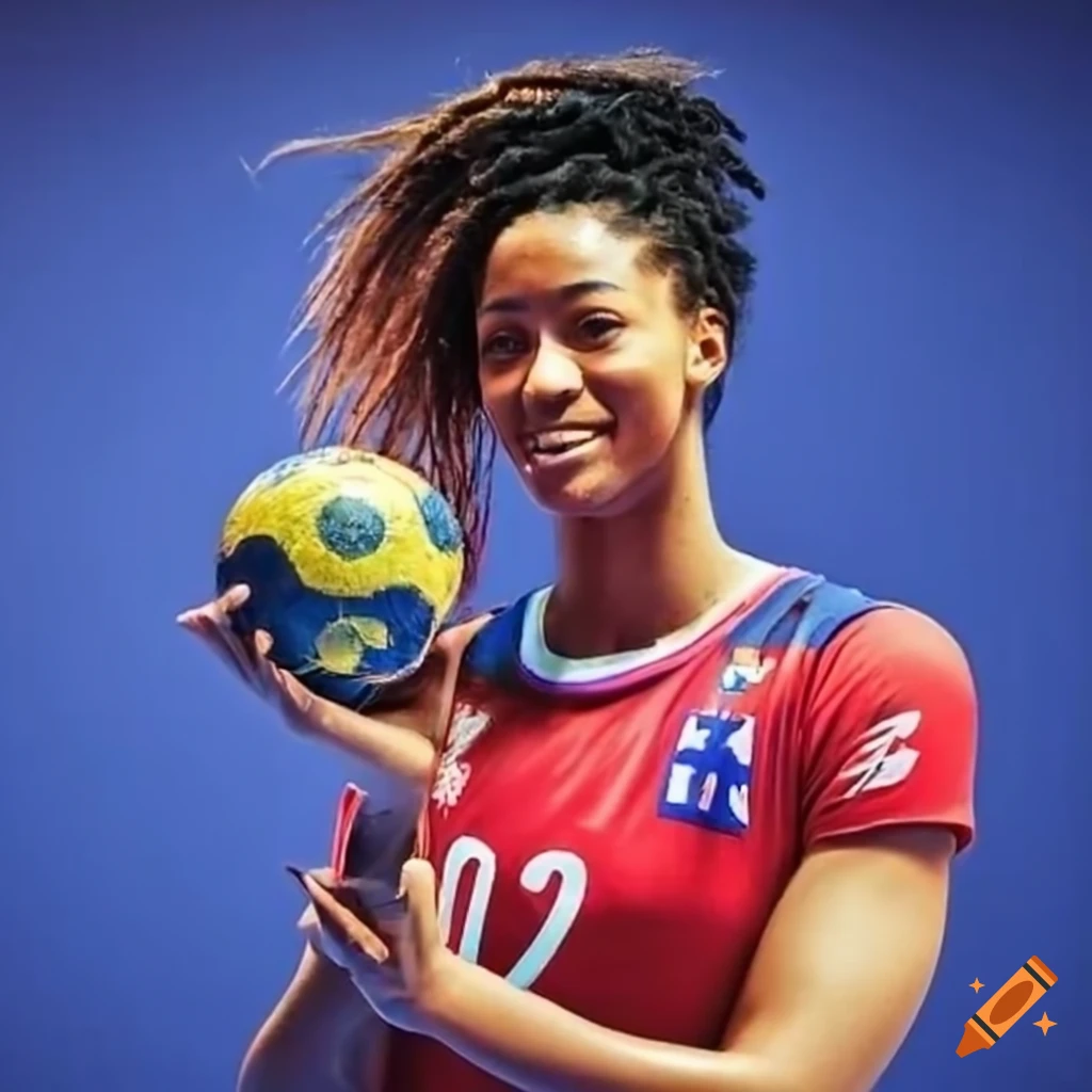 Estelle nze minko in france handball team jersey