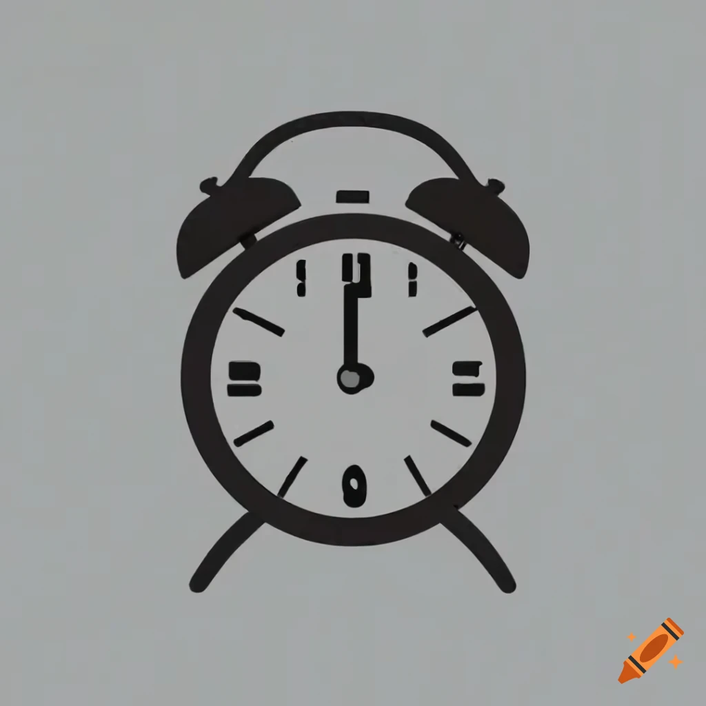 Zoomedout modern alarm clock logo