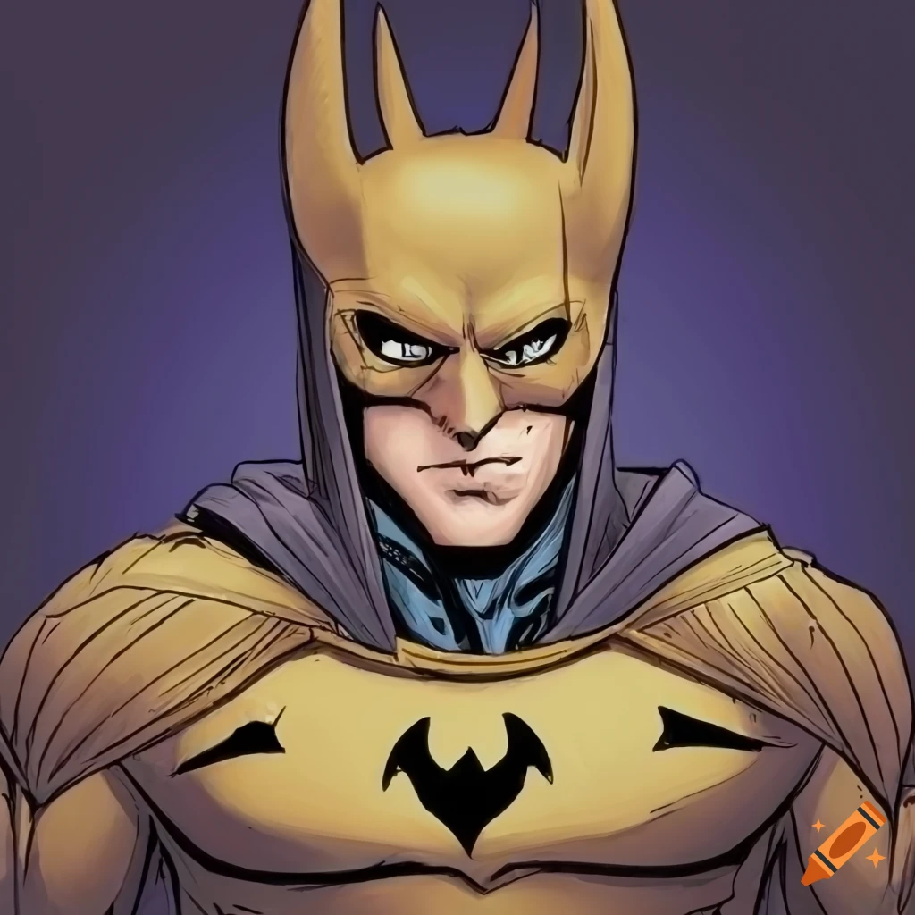 Batman wearing Anubis mask illustration