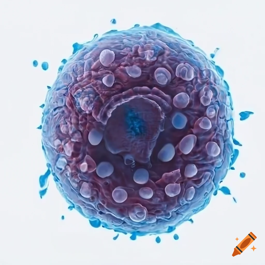 close-up view of a macrophage cell