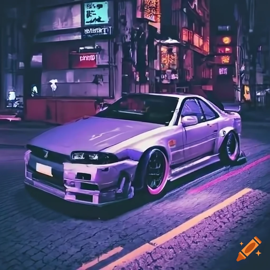 Nighttime drifting on tokyo streets