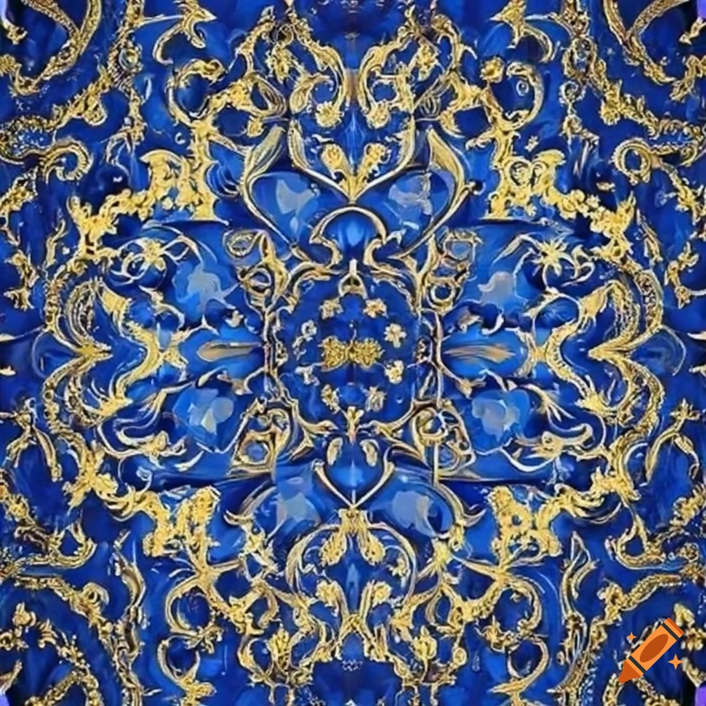 blue-and-gold-royal-design-on-craiyon