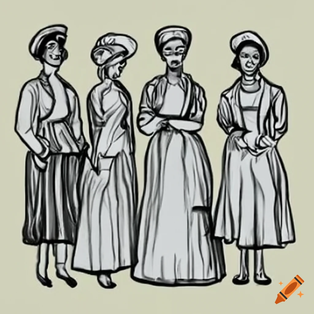 Suffragette women during the industrial revolution on Craiyon