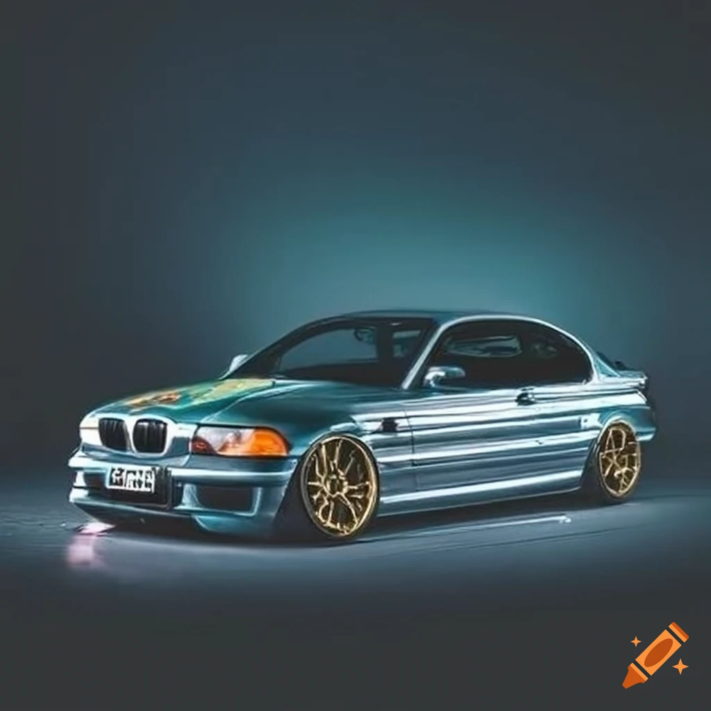 BMW E46 Coupe with Bitcoin sticker