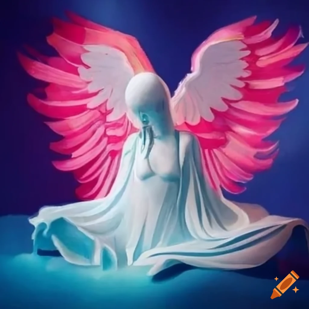 ángel de papel con símbolos de piedad