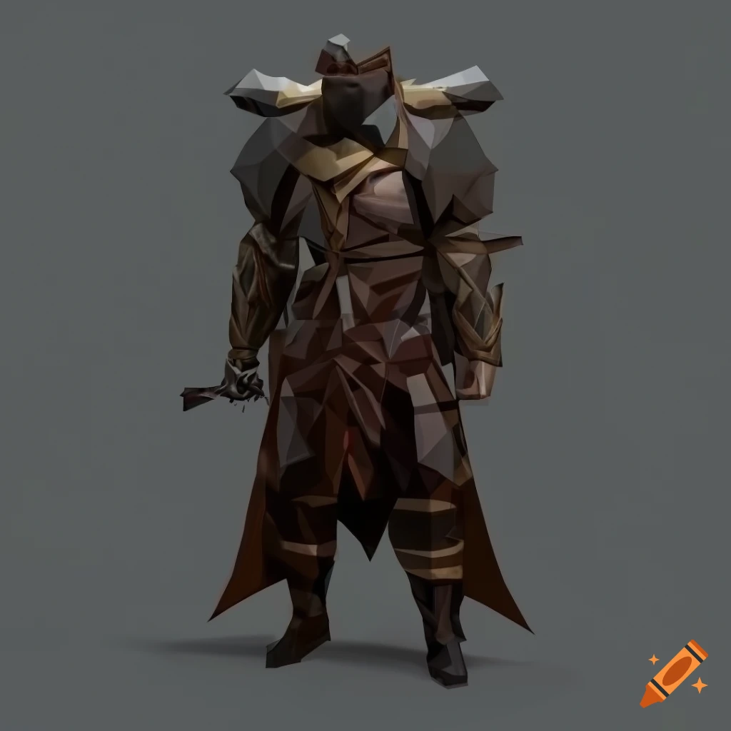 low-poly warlord artwork