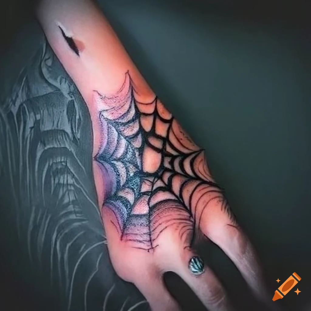 spider web tattoo design