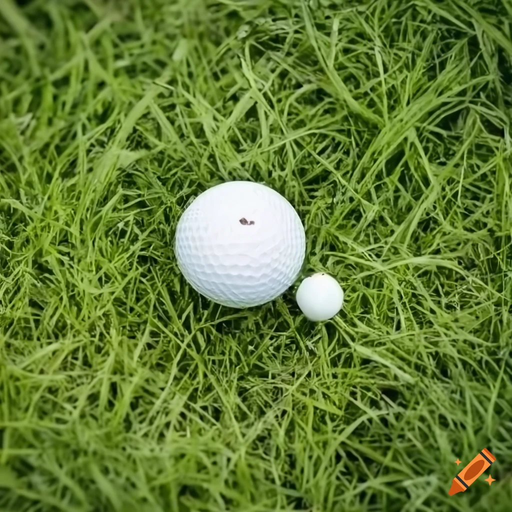 Golf balls on the lawn on Craiyon