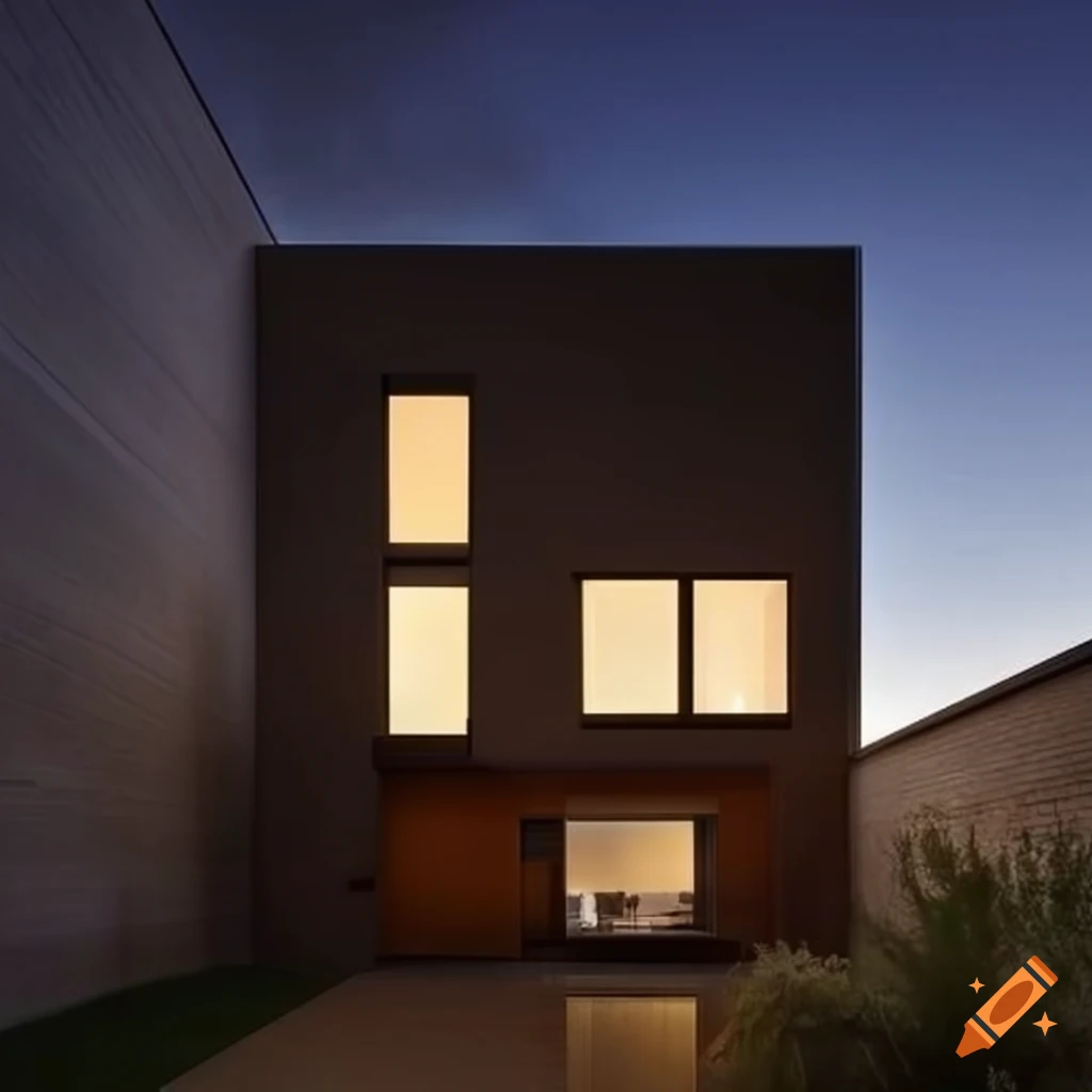 high-resolution image of a sleek modern minimalist house