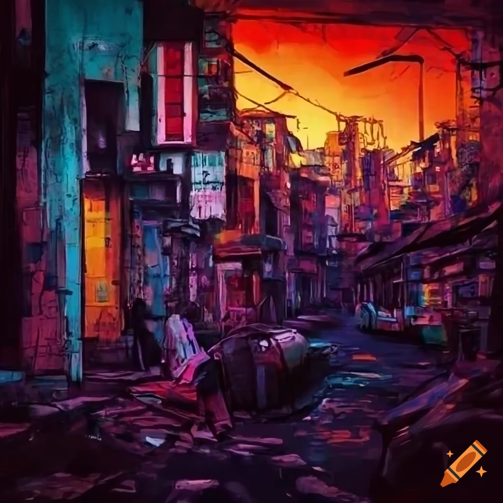 street art inspired by Paolo Uccello in a cyberpunk style