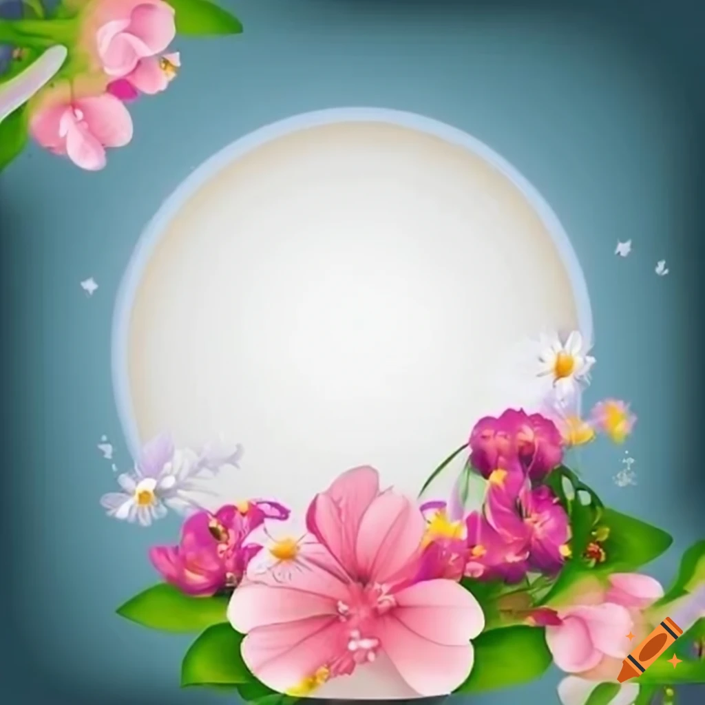 spring flower border design
