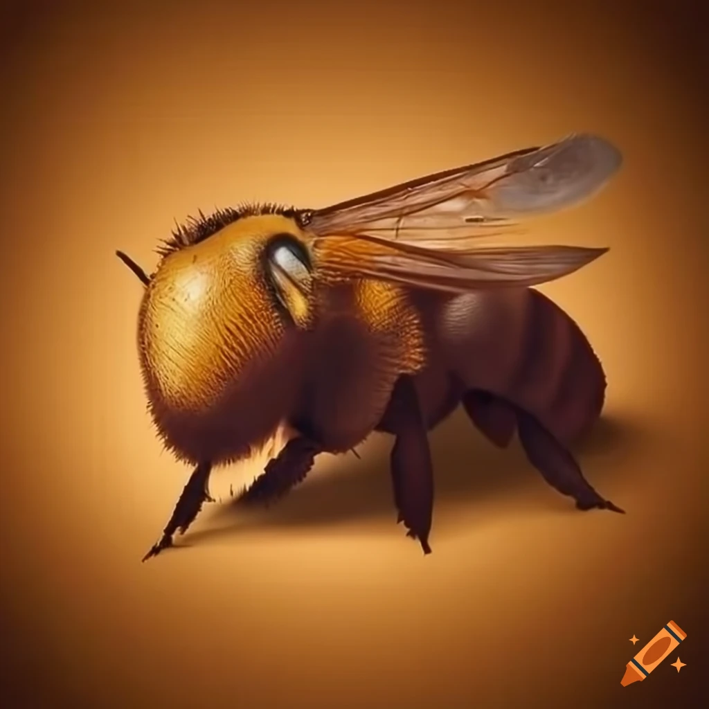 realistic leather bees sculpture