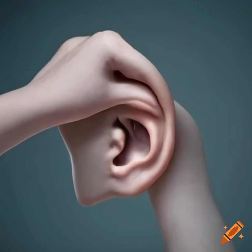 massage of a human ear