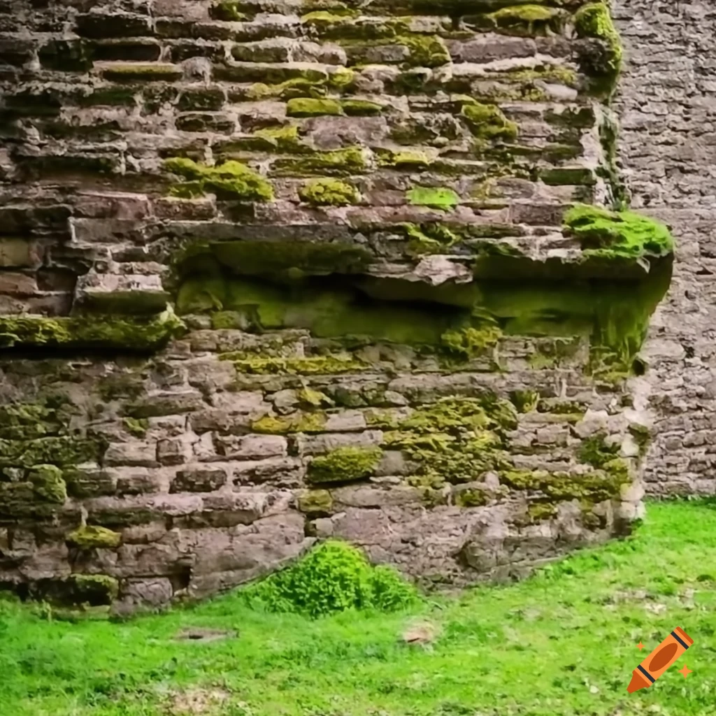 ancient moss-covered castle