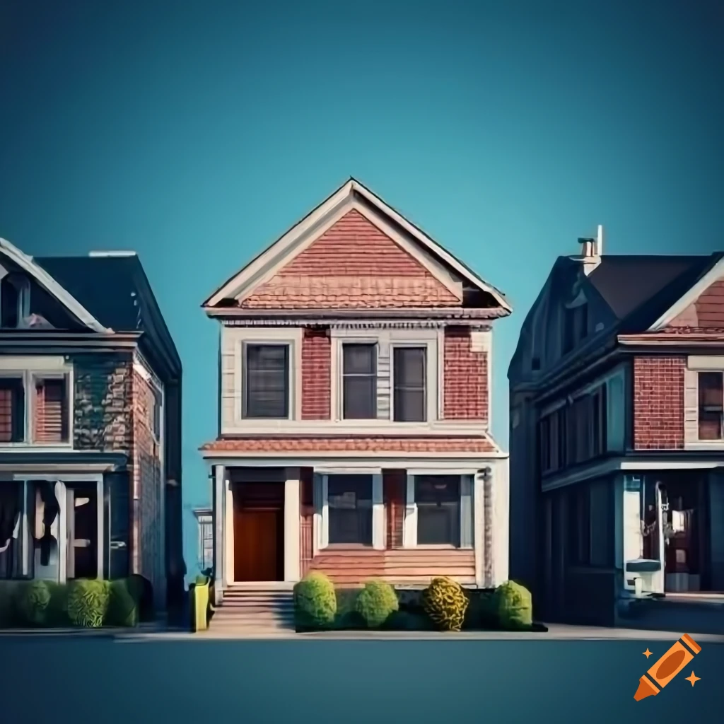 3d houses banner for house rental website on Craiyon