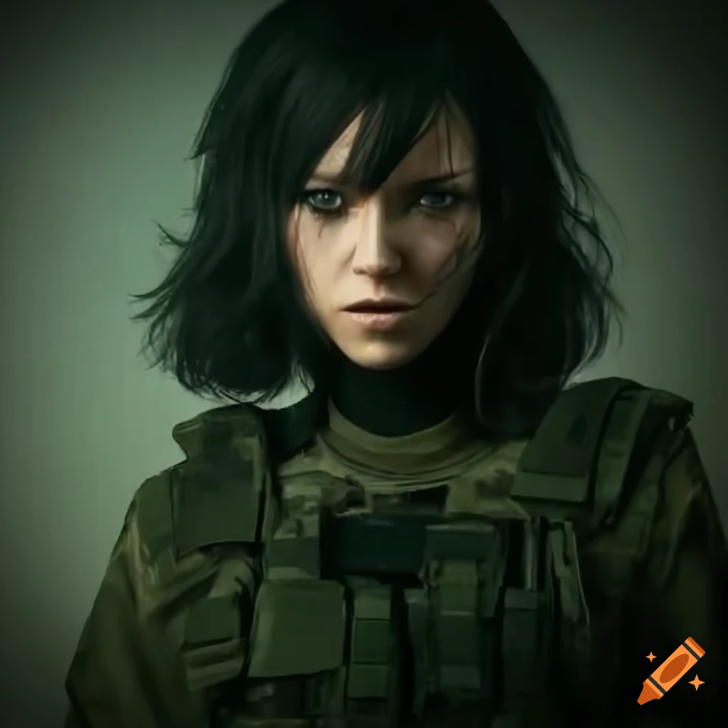 Character from metal gear solid v in military gear on Craiyon
