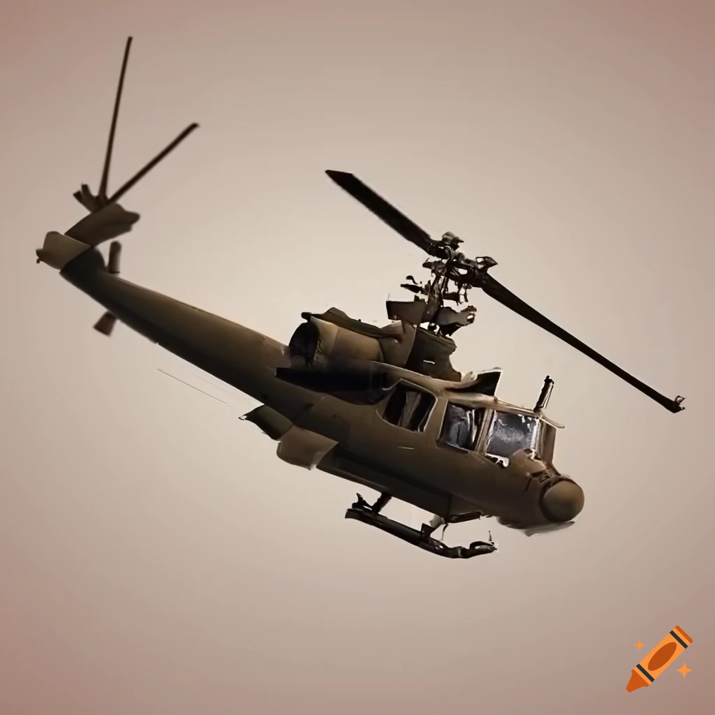 image of a huey helicopter gunship