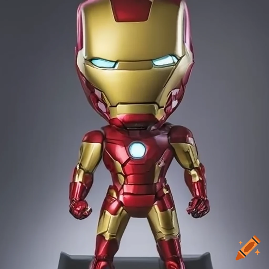 High detail iron man bobblehead collectible on Craiyon